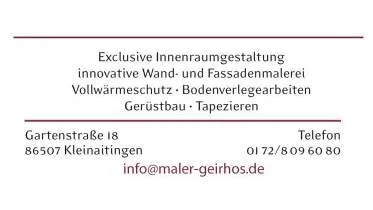 Unternehmen Malermeister Geirhos
