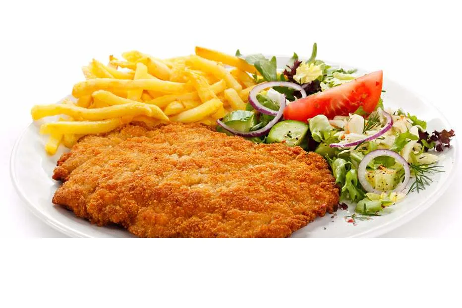 Fleischerei Oberfohren GmbH Wienerschnitzel Pommes Salat