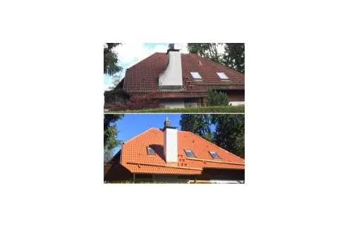 Domabau Dach neu gedeckt vor- und nachher